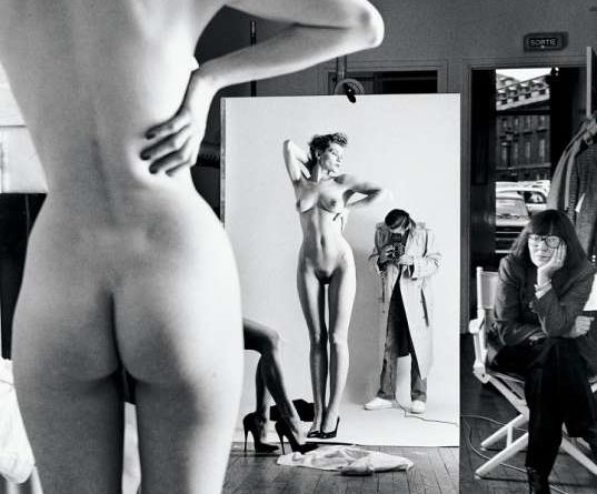 Self-Portrait with Wife and Models from the series Big Nudes Vogue Studio, Paris 1981 © Helmut Newton Estate